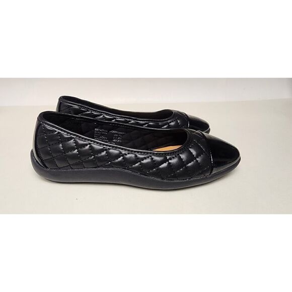 Time and Tru Cap Toe Quilted Ballet Flats Black Size 7.5 - Picture 3 of 10